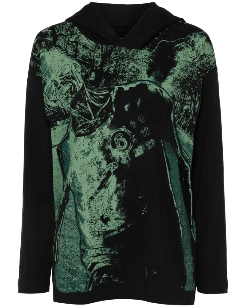 Maison Margiela Hoodie mit Nummern-Motiv - Schwarz Schwarz