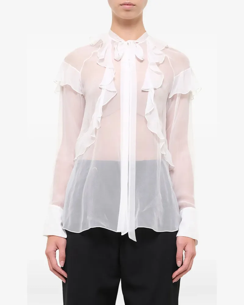 Givenchy Oberteil mit Rüschen - Weiß Weiß