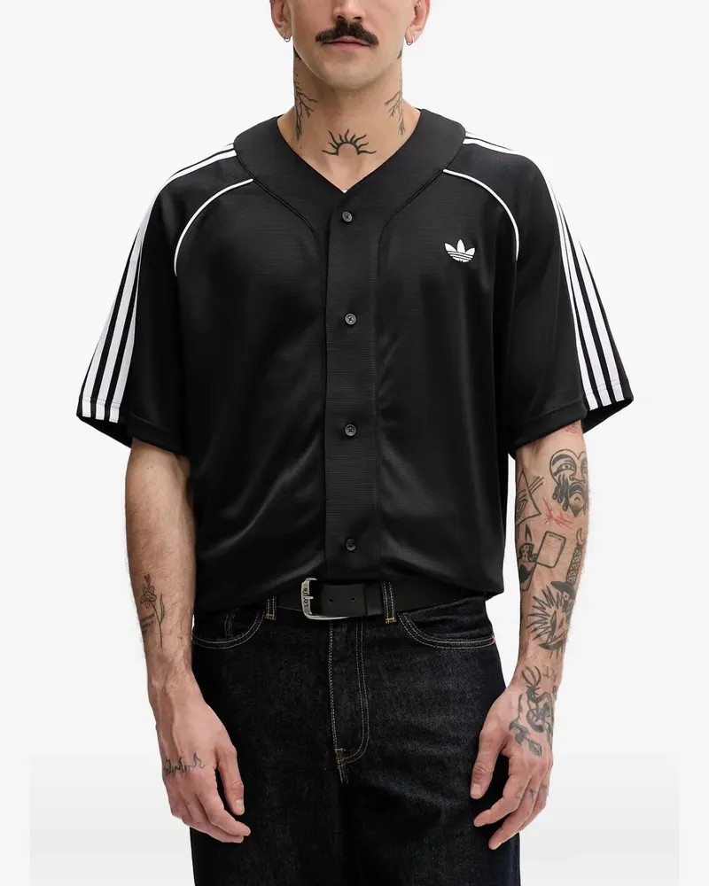 adidas Adicolor Baseballhemd - Schwarz Schwarz