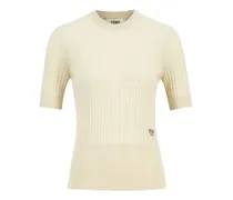 Geripptes Essential T-Shirt - Nude