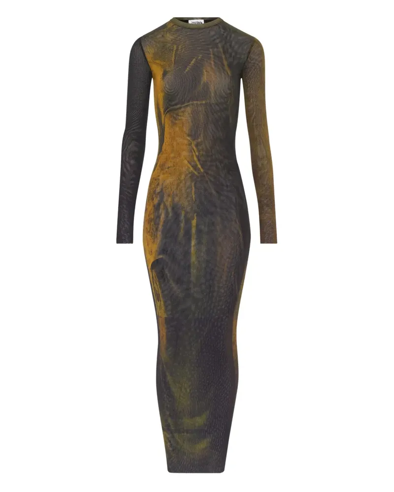 Jean Paul Gaultier The Acid Water Maxikleid mit Print - Braun Braun