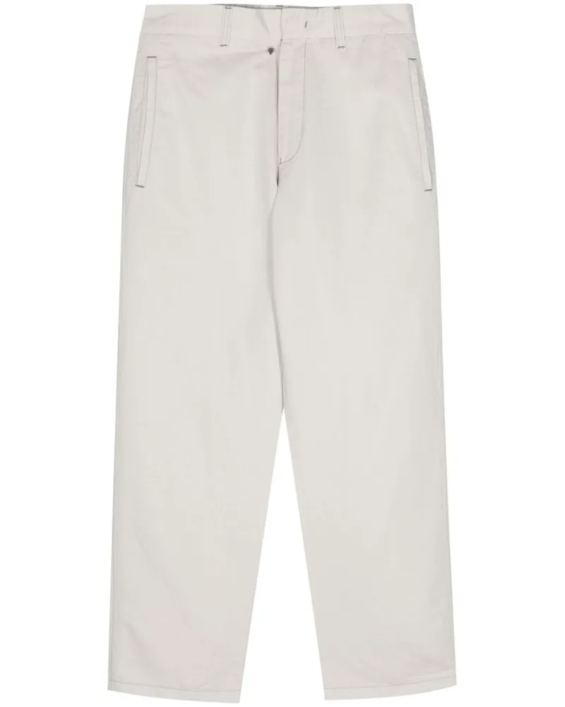 Emporio Armani Tapered-Hose aus Leinengemisch - Grau Grau