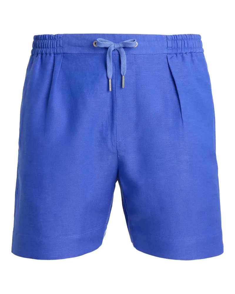 Ralph Lauren Plissierte Shorts mit Kordelzug - Blau Blau