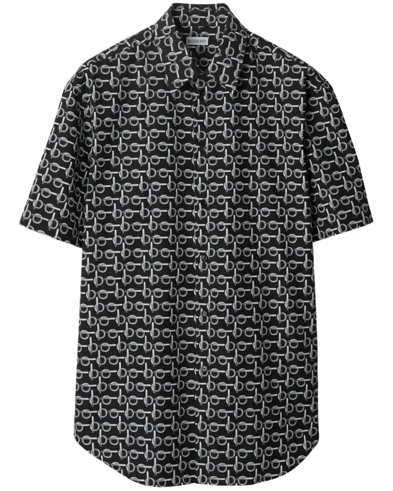 Burberry B Hemd aus Baumwolle - Silber Silber