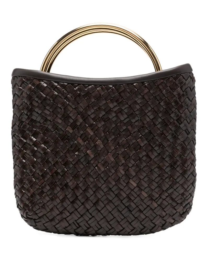 Luisa Spagnoli Handtasche mit Flechtmuster - Braun Braun
