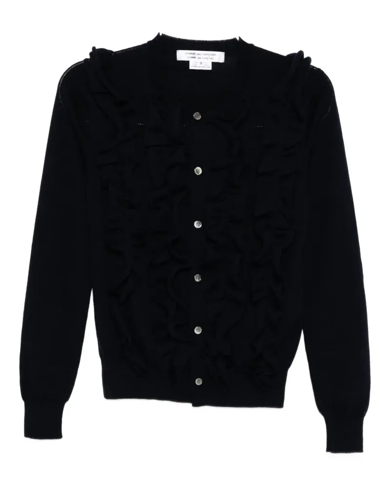 Comme des Garçons Cardigan mit Rüschen - Blau Blau