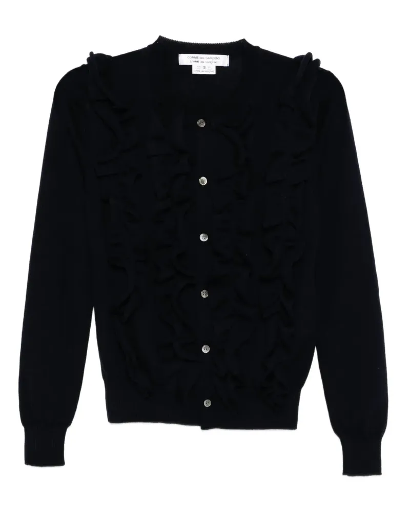 Comme des Garçons Cardigan mit Rüschen - Blau Blau