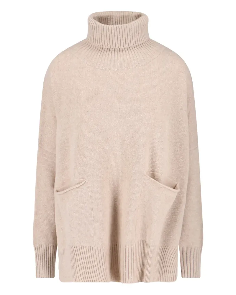 MA'RY'YA Pullover mit Rollkragen - Nude Nude