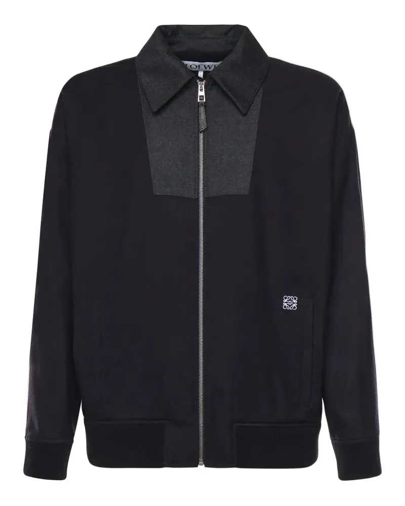 Loewe zip-up bomber jacket - Schwarz Schwarz