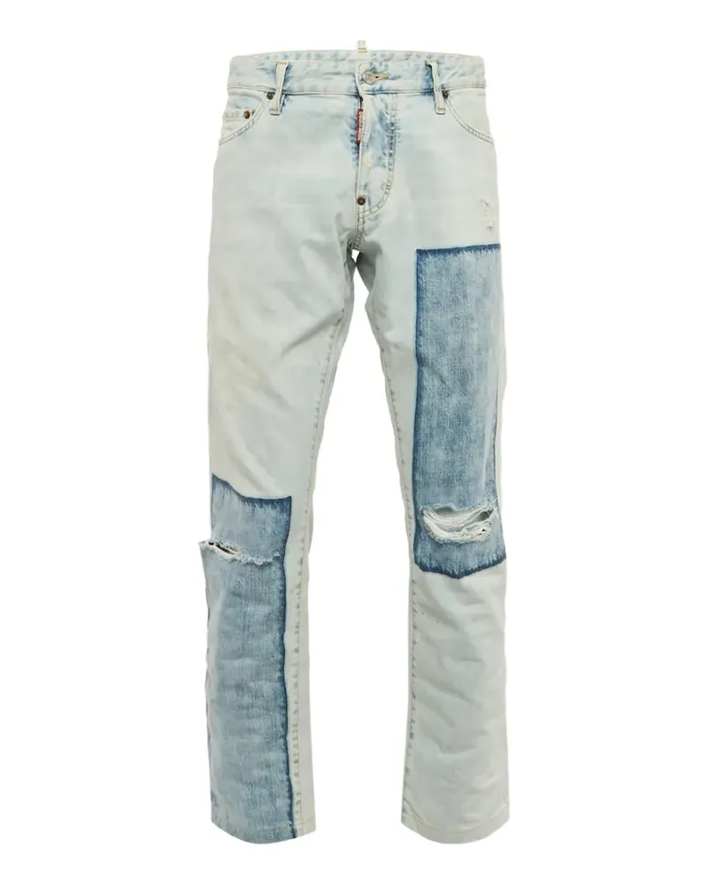 Dsquared2 patch-detail distressed jeans - Blau Blau