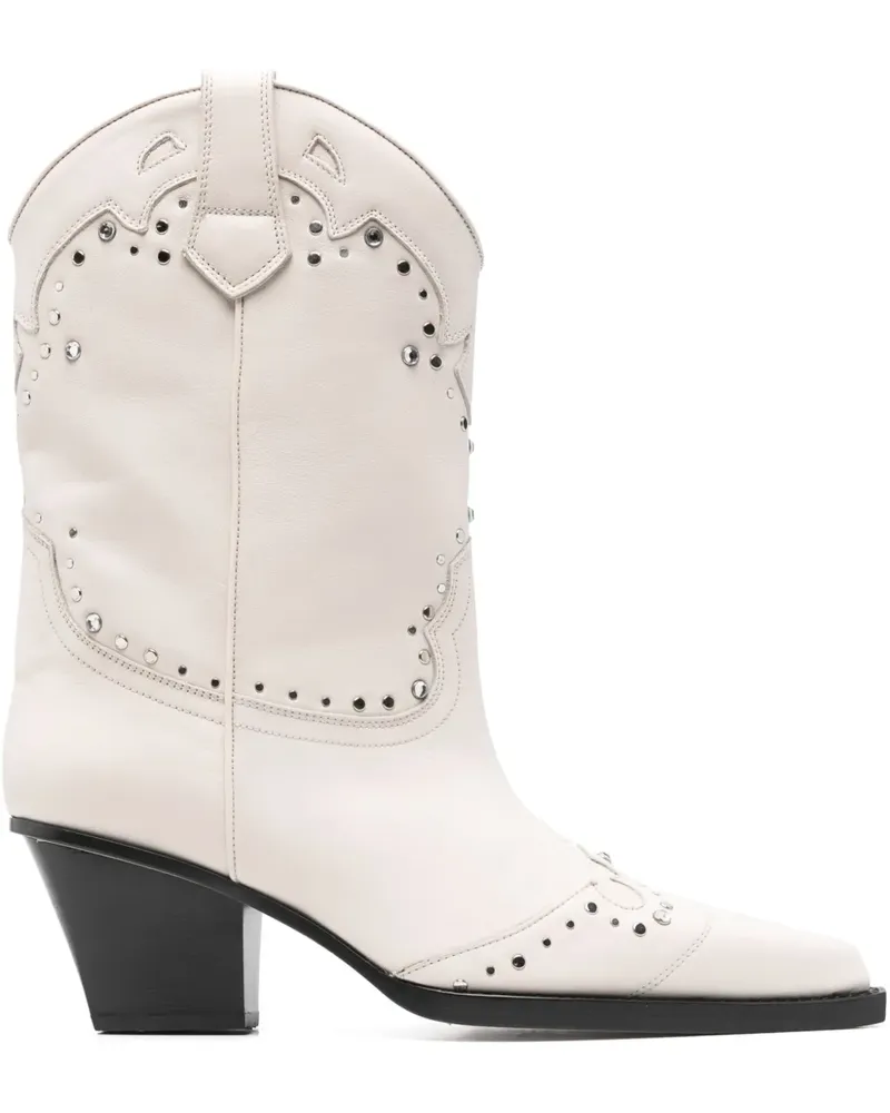 Paris Texas Janice Stiefel 60mm - Weiß Weiß
