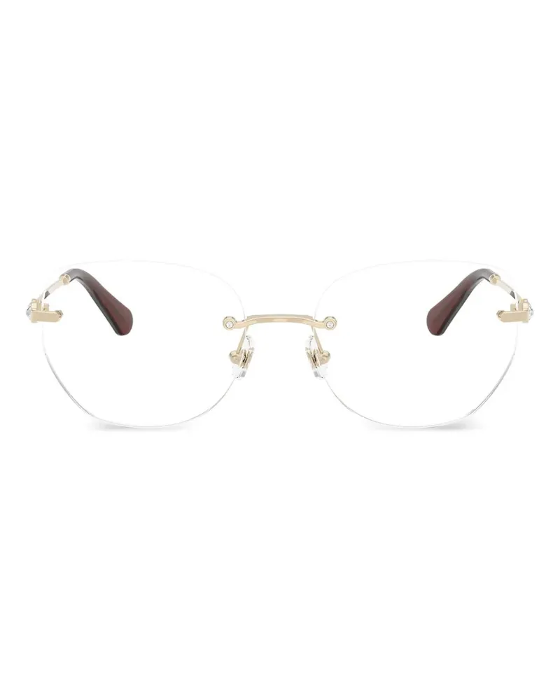 Swarovski round-frame glasses - Gold Gold