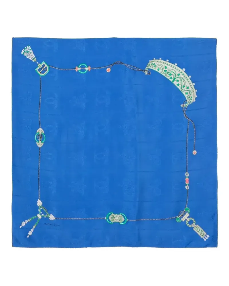Cartier jewel print scarf - Blau Blau