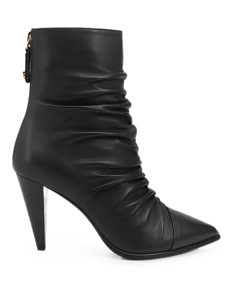 Pinko ruched pointed-toe ankle boots - Schwarz Schwarz