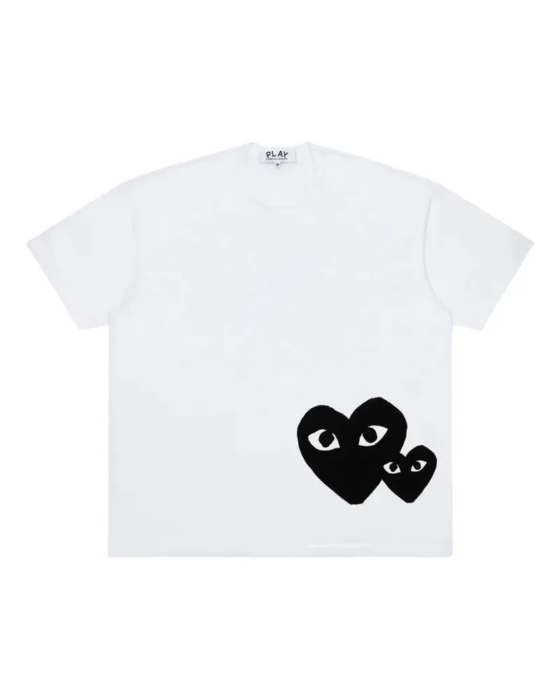 Comme des Garçons heart-print T-shirt - Weiß Weiß
