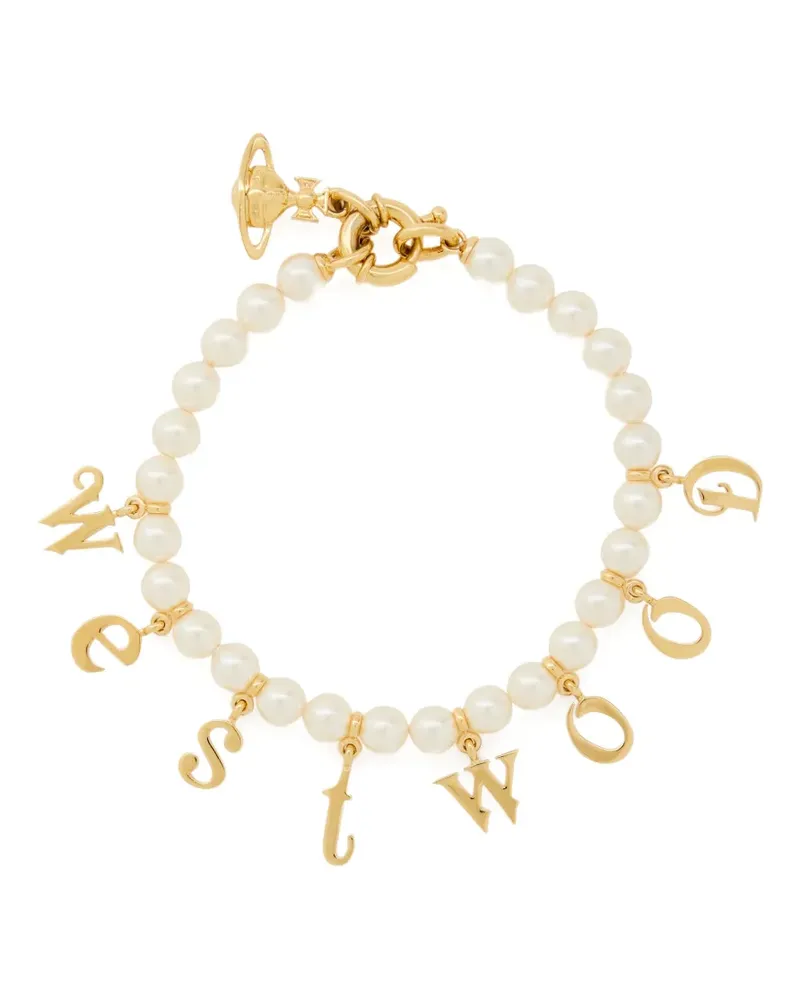 Vivienne Westwood Leanne Twin Armband mit Perlen - Gold Gold