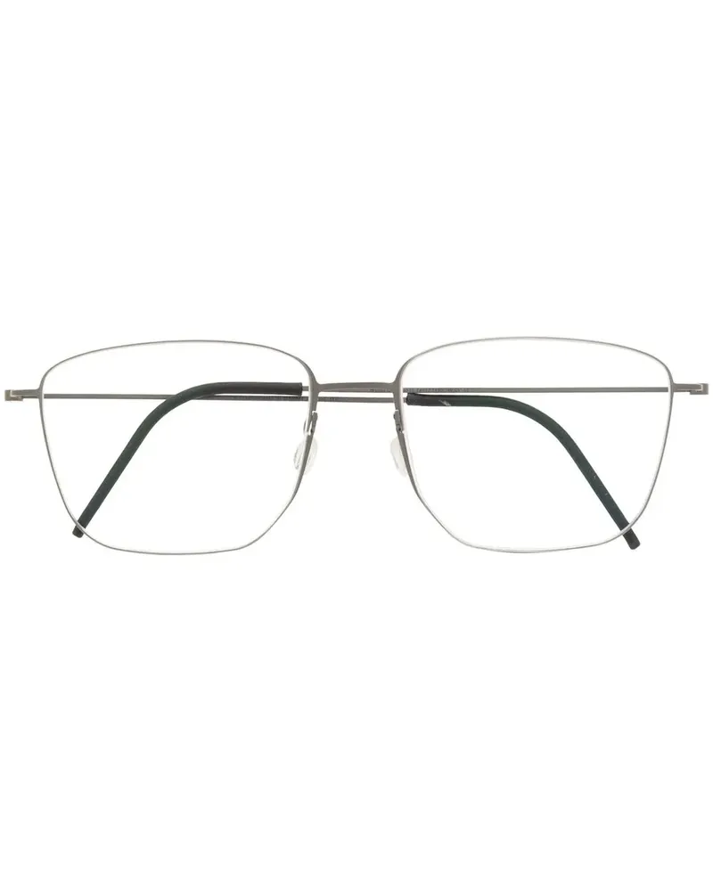 Lindberg Brille mit eckigem Gestell - Grau Grau