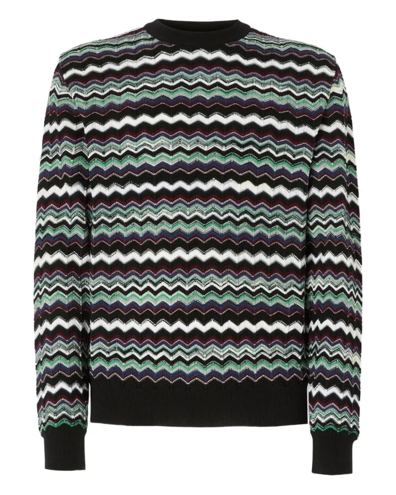 Missoni Rundhals-Pullover mit Zickzackmuster - Blau Blau
