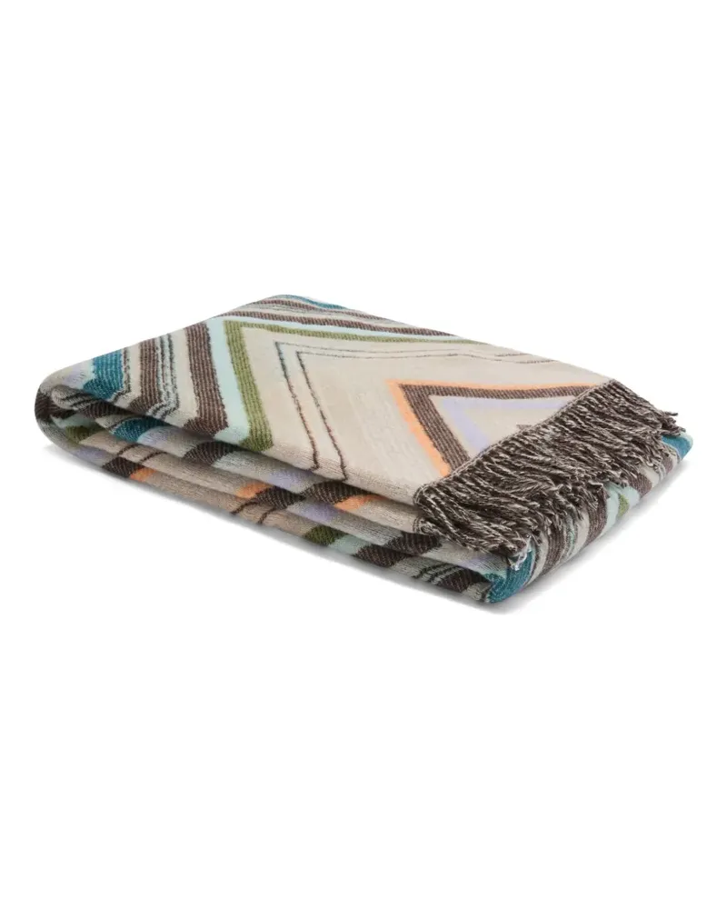 Missoni Home Überwurf mit Zickzackmuster (130cm x 190cm) - Nude Nude