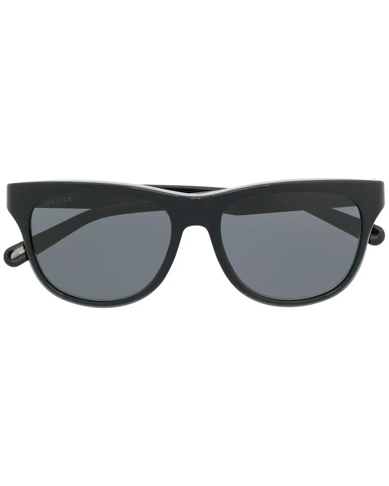 Gucci Sonnenbrille mit D-Gestell - Schwarz Schwarz