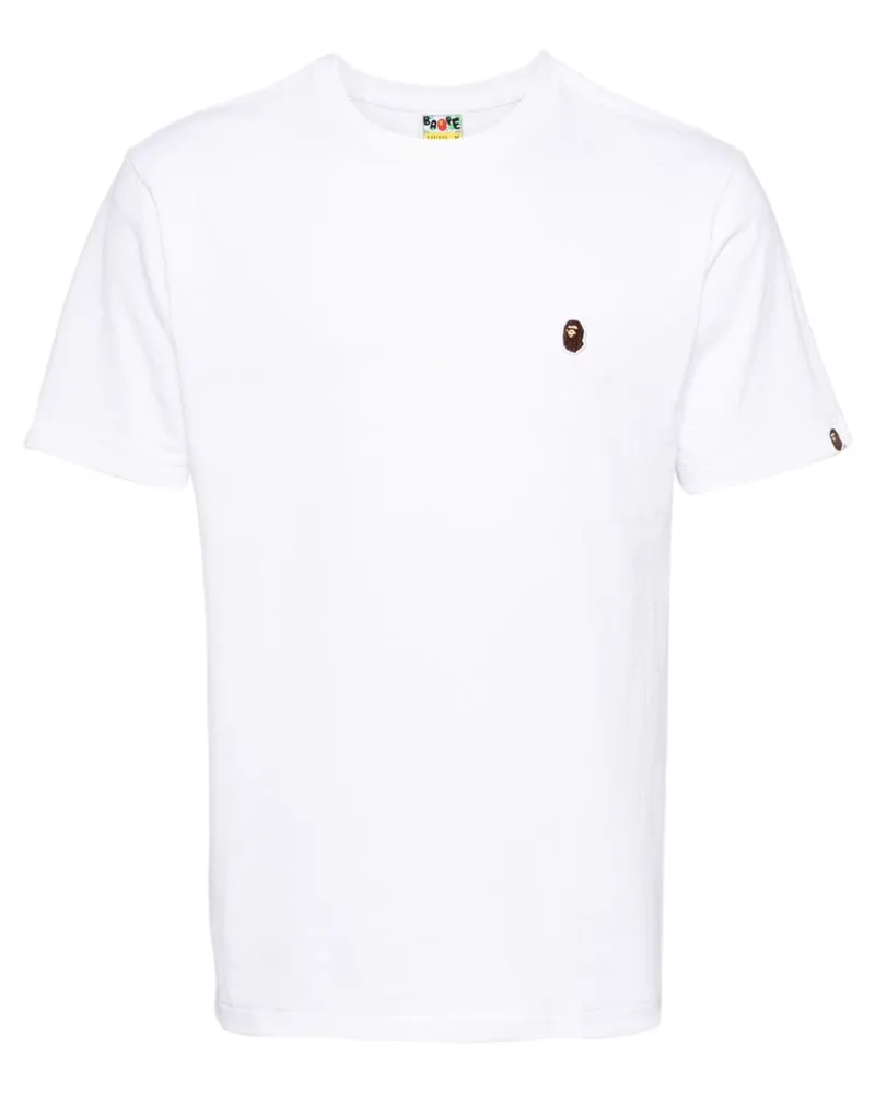BAPE T-Shirt mit Logo-Patch - Weiß Weiß
