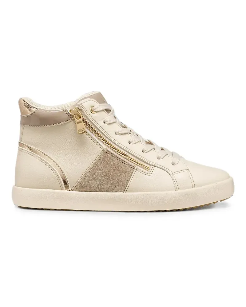 Geox Blomiee side-zip panelled sneakers - Nude Nude