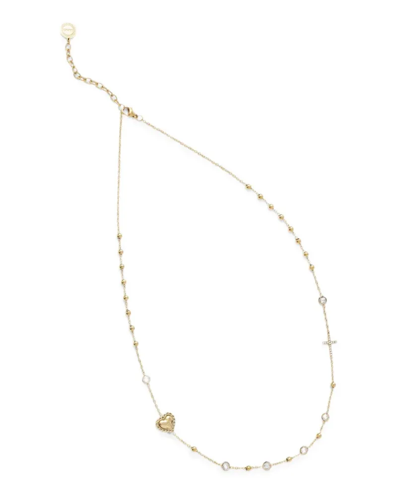 Liu Jo heart cross-charm necklace - Gold Gold