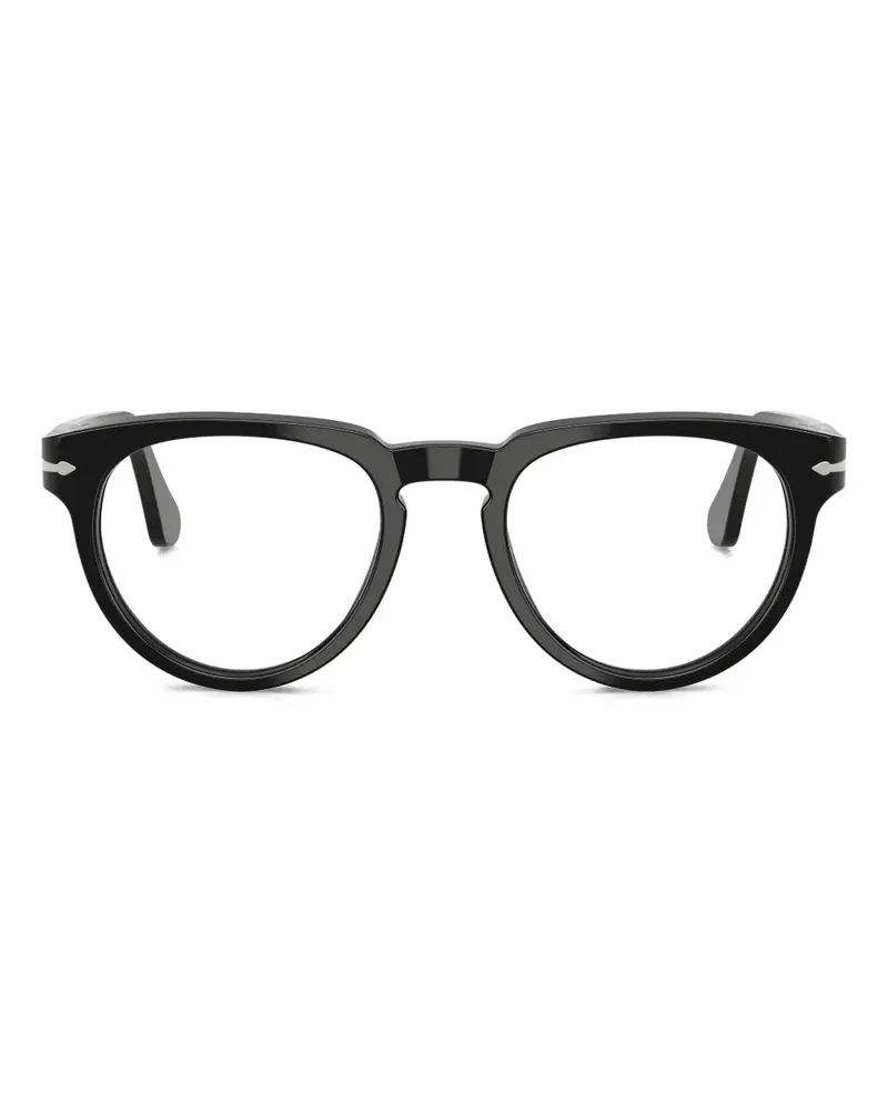 Persol Brille mit Panto-Gestell - Schwarz Schwarz