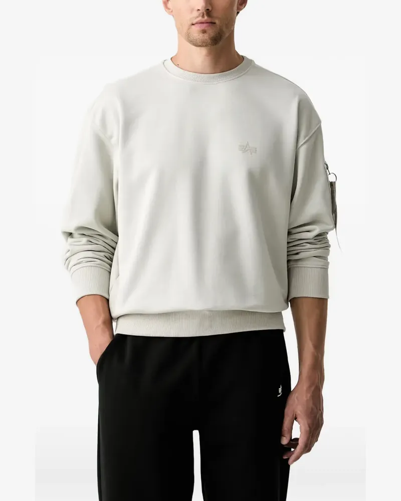 Alpha Industries Sweatshirt mit Logo-Stickerei - Nude Nude