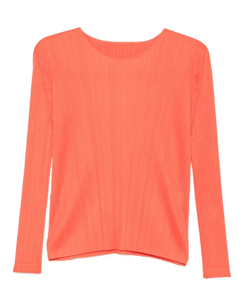 Issey Miyake pleated long-sleeve top - Rot Rot