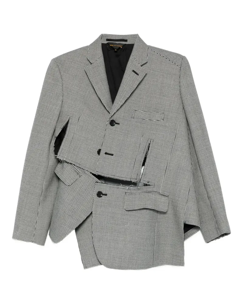 Comme des Garçons houndstooth panelled jacket - Schwarz Schwarz