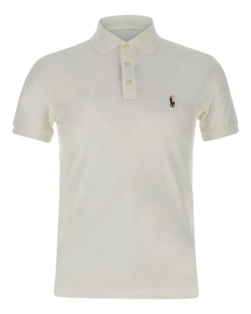 Ralph Lauren Poloshirt mit aufgesticktem Logo - Weiß Weiß