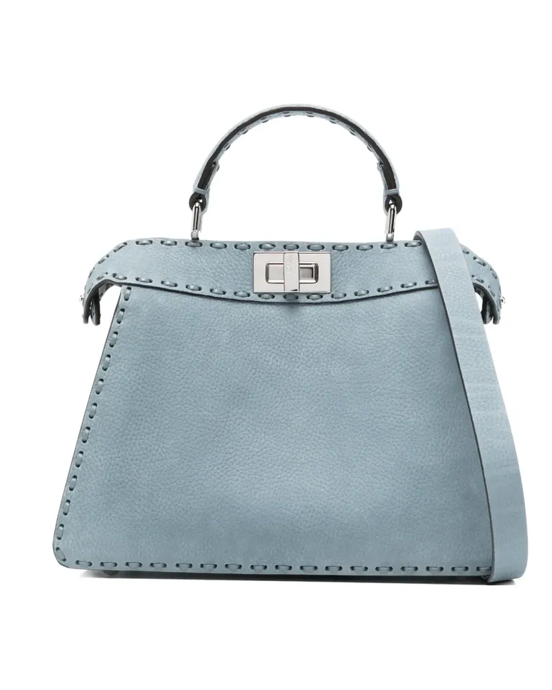 Fendi Kleine Peekaboo ISeeU Handtasche - Blau Blau