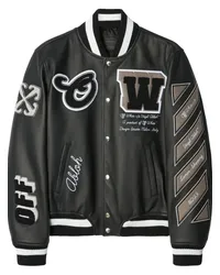 OFF-WHITE Klassische Collegejacke Schwarz