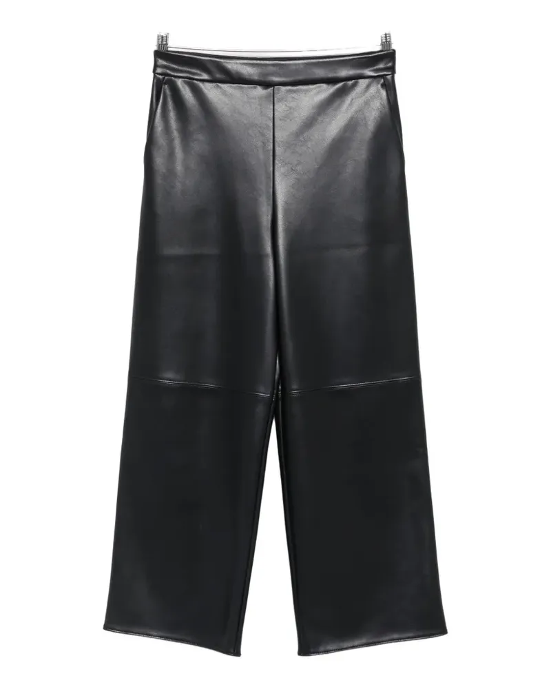 Max Mara Amati faux-leather cropped palazzo pants - Blau Blau