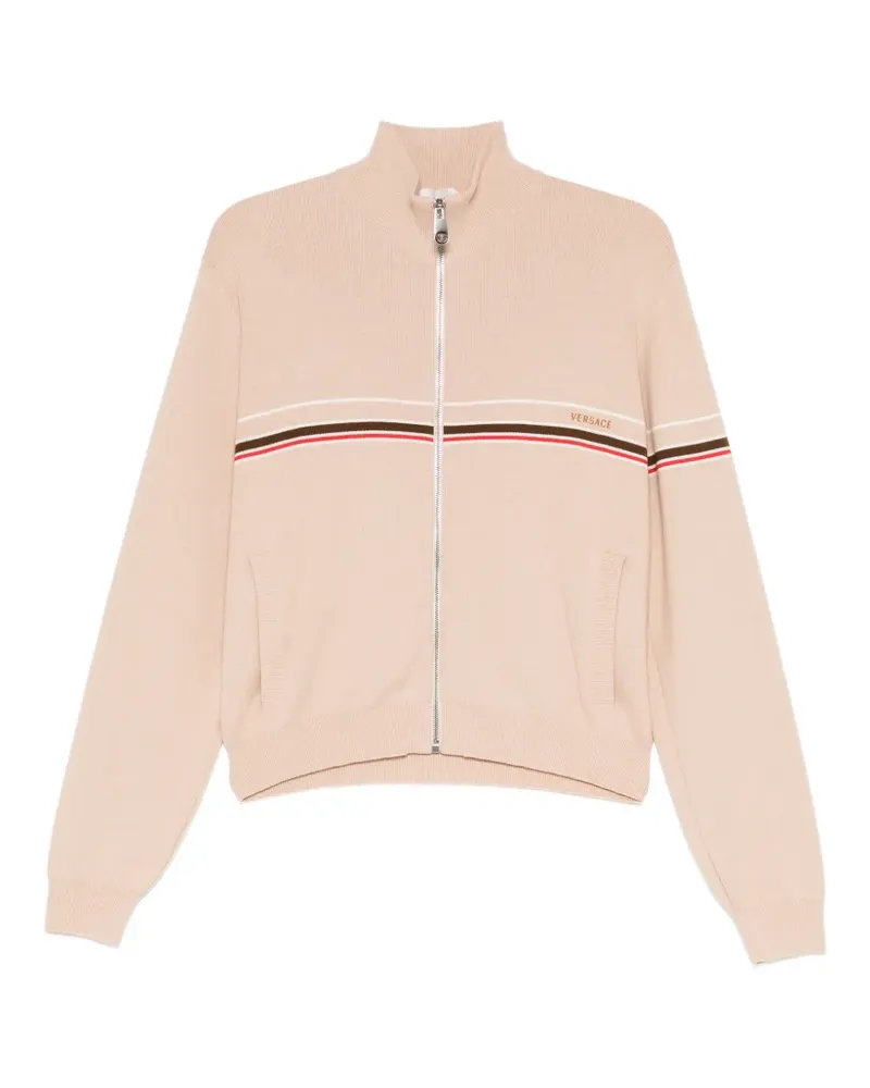 Versace Cardigan mit Logo-Print - Nude Nude