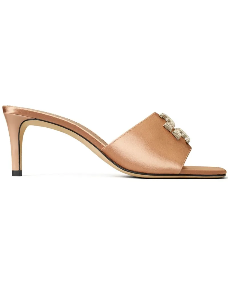 Tory Burch Eleanor Mules mit Strass 65mm Nude