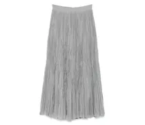 Plisseerock in Knitteroptik - Grau