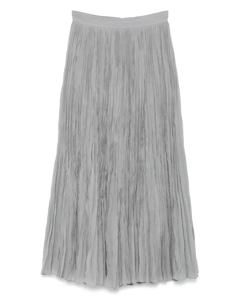 Totême Plisseerock in Knitteroptik - Grau Grau