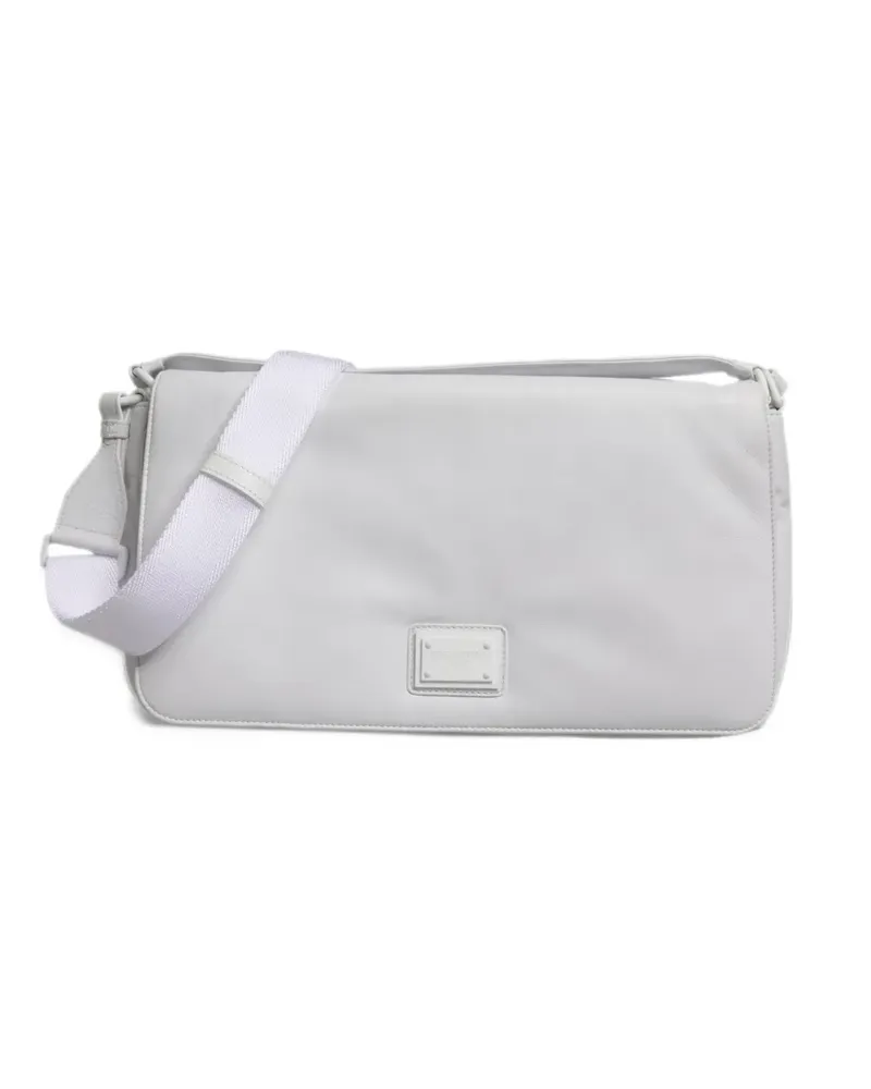 Dolce & Gabbana Schultertasche mit Logo-Schild - Grau Grau