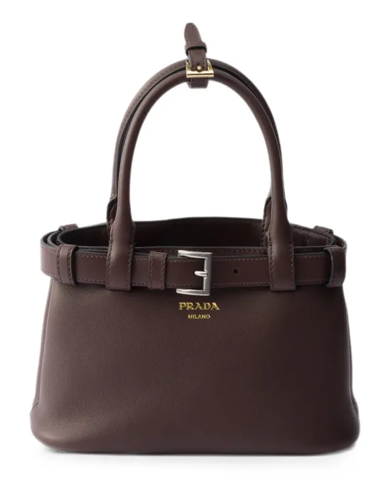 Prada Kleine Buckle Tasche mit Gürtel - Braun Braun