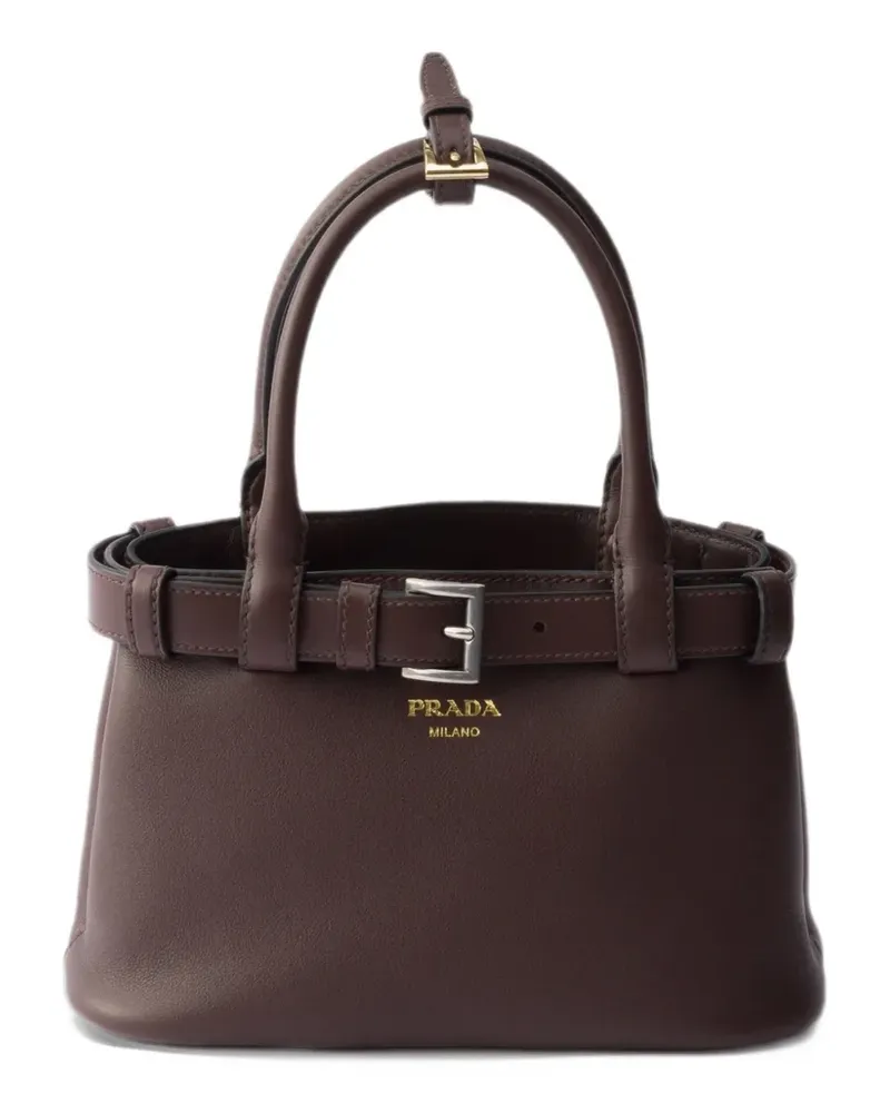 Prada Kleine Buckle Tasche mit Gürtel - Braun Braun