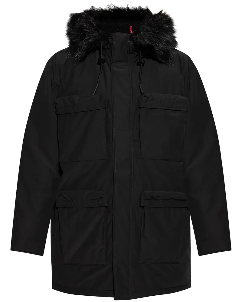 Diesel Parka mit Kapuze - Schwarz Schwarz