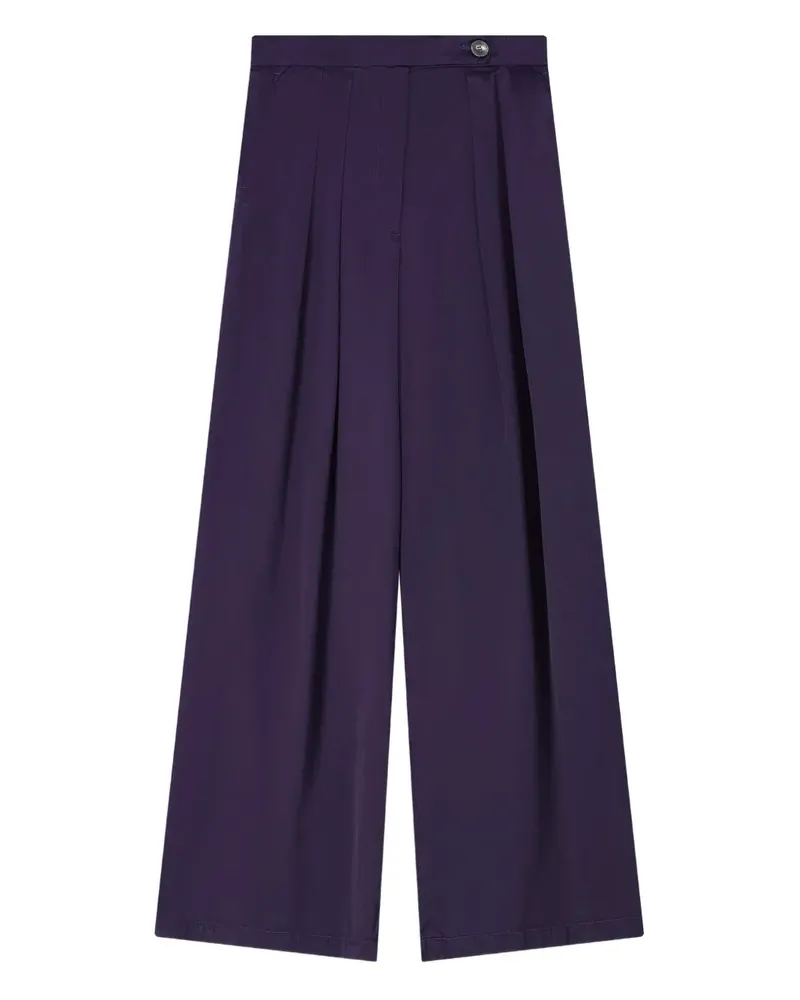Dries van Noten Weite Hose mit Falten - Violett Violett