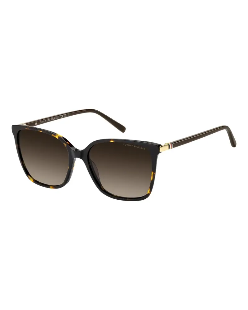 Tommy Hilfiger Cat-Eye-Sonnenbrille in Schildpattoptik - Braun Braun