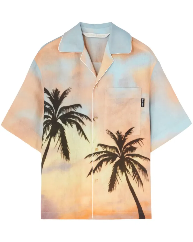 Palm Angels Sunrise Bowlinghemd - Rosa Rosa