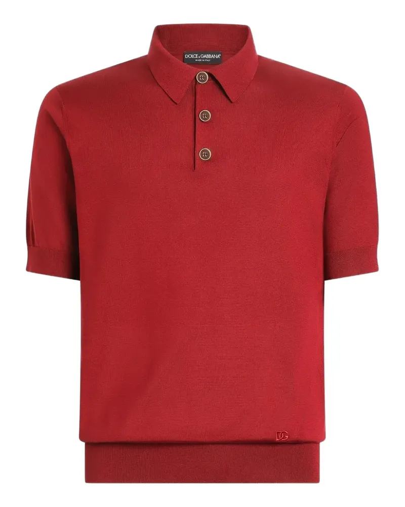Dolce & Gabbana Poloshirt aus Glattseide - Schwarz Schwarz