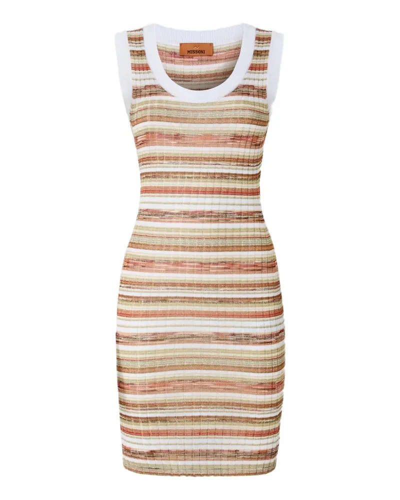 Missoni Gestreiftes Kleid aus Lamé-Strick - Nude Nude