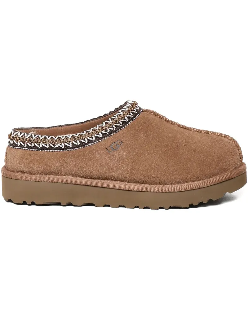 UGG Slipper aus Wildleder mit Flechtbesatz - Braun Braun