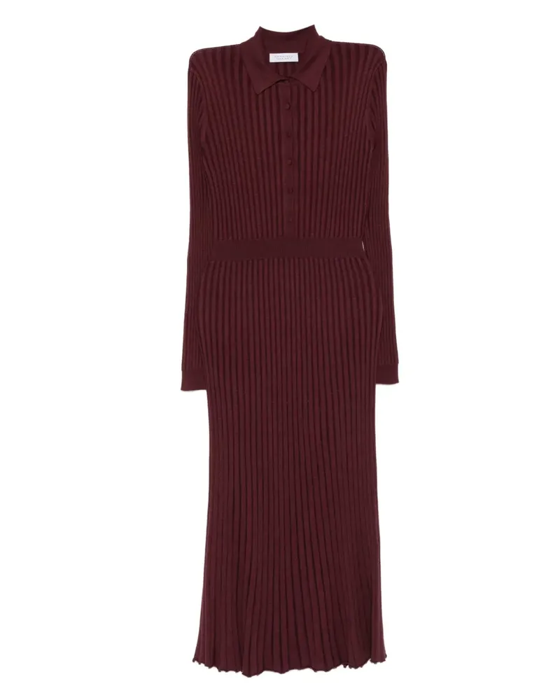 Gabriela Hearst Geripptes Midikleid - Rot Rot